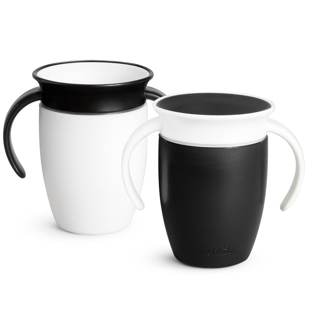 Miracle® 360° Black & White Trainer Cup, 7oz, 2pk (4OG8)